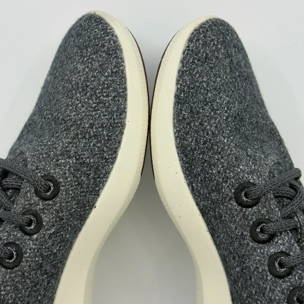 Allbirds Wool Runner Mizzles Womens 8 Gray Grey Off White‎ Running Shoes Lace Up